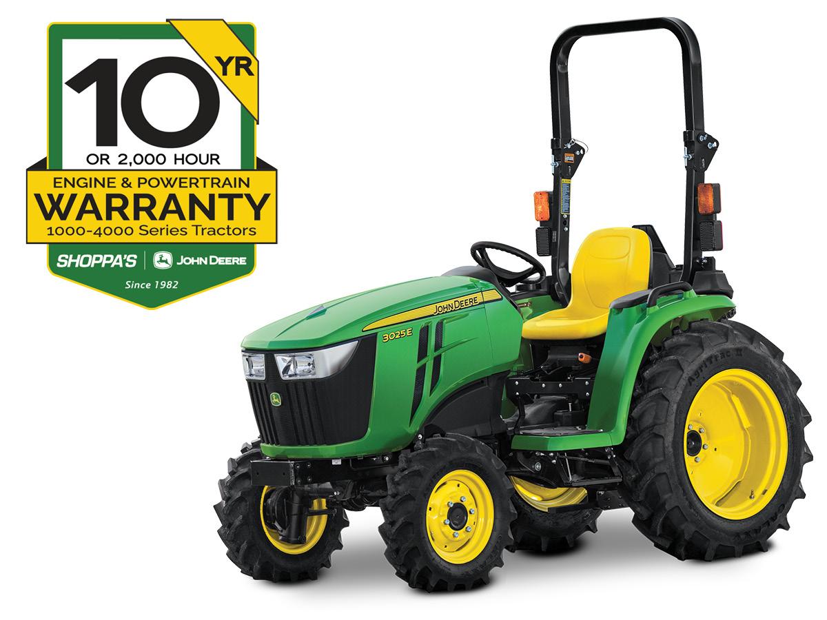 3025E COMPACT UTILITY TRACTOR – $258 MONTHLY