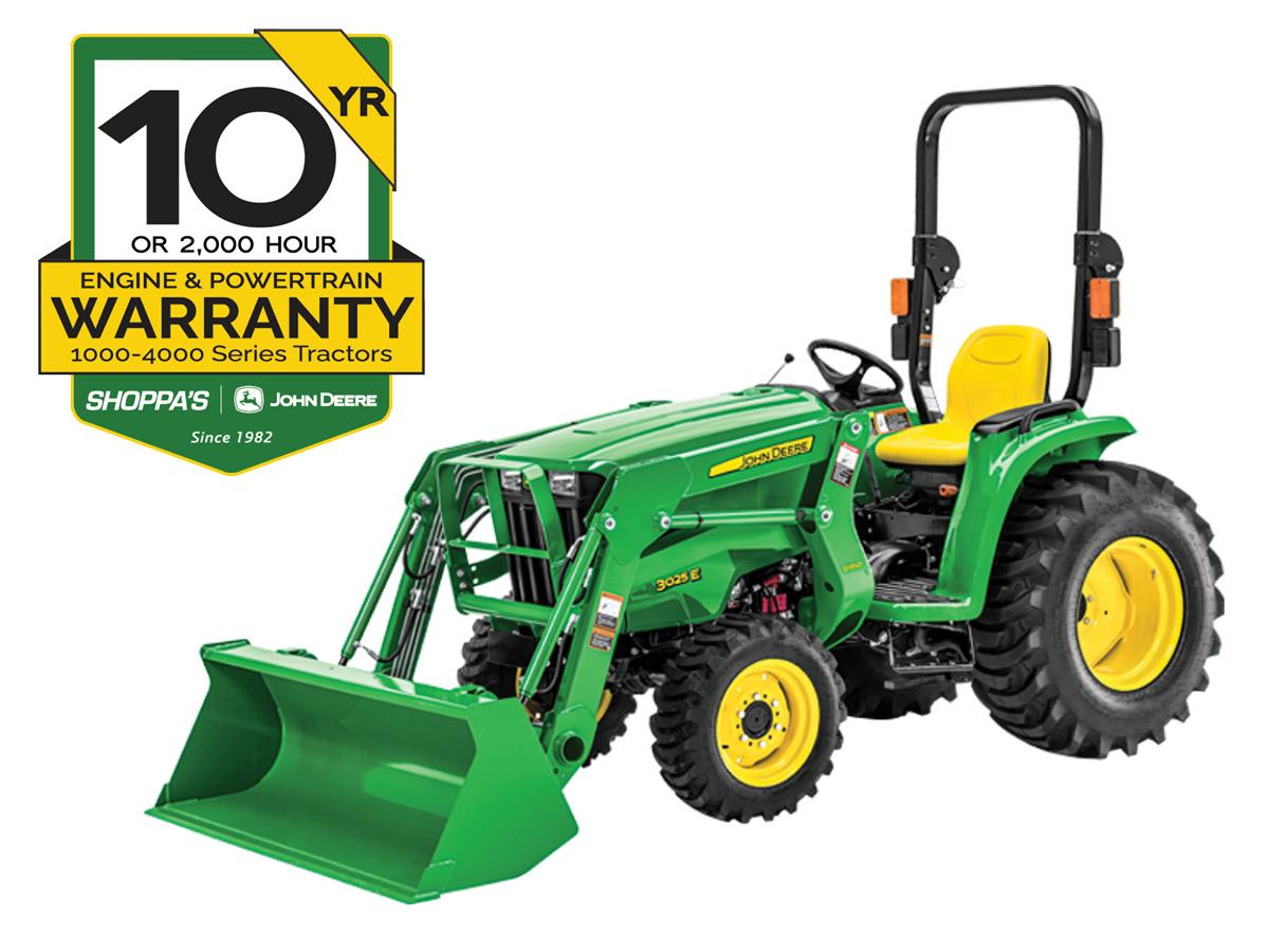 3025E COMPACT UTILITY TRACTOR WITH 300E LOADER SPECIAL- $318 MONTHLY