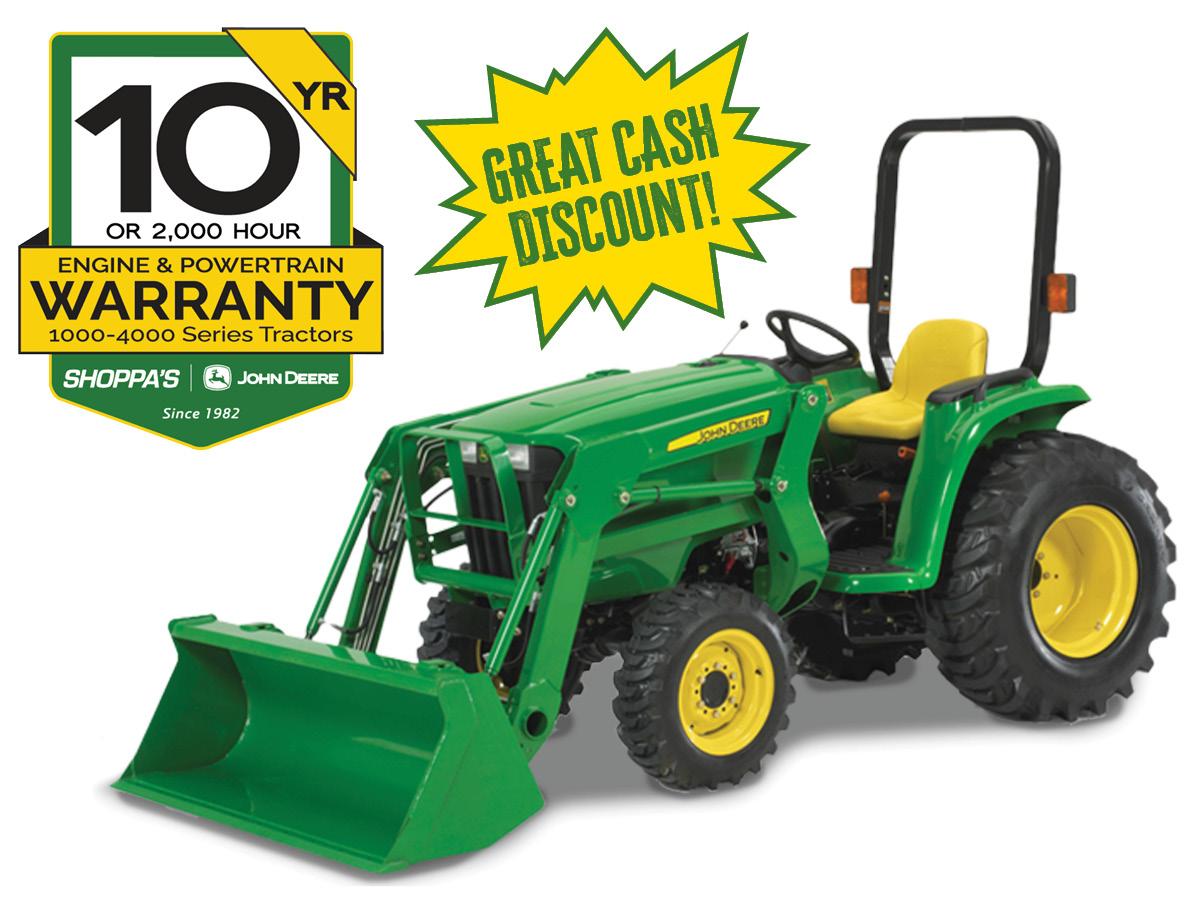 3032E COMPACT UTILITY TRACTOR W/300E LOADER – $346 MONTHLY